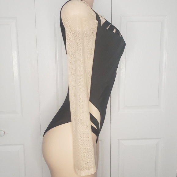 WOW Couture sheer panel bodysuit - Picture 3 of 8